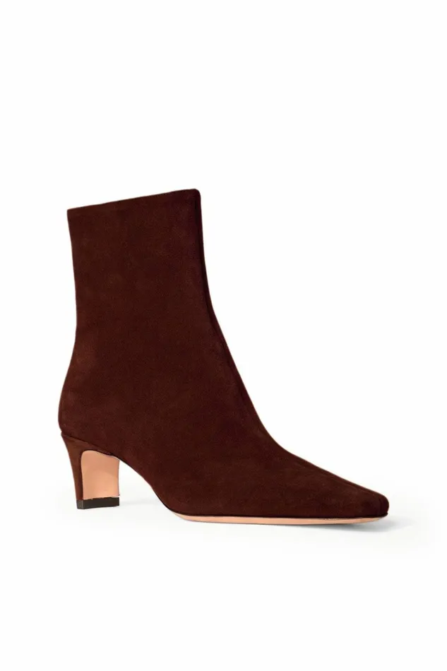 STAUD WALLY ANKLE BOOT Mahogany Suede Women Boots STAUD WALLY ANKLE BOOT Mahogany Suede Women Boots