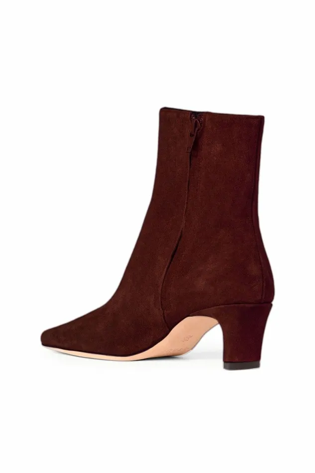STAUD WALLY ANKLE BOOT Mahogany Suede Women Boots STAUD WALLY ANKLE BOOT Mahogany Suede Women Boots