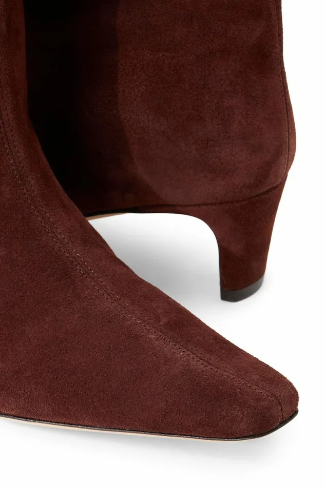 STAUD WALLY ANKLE BOOT Mahogany Suede Women Boots STAUD WALLY ANKLE BOOT Mahogany Suede Women Boots
