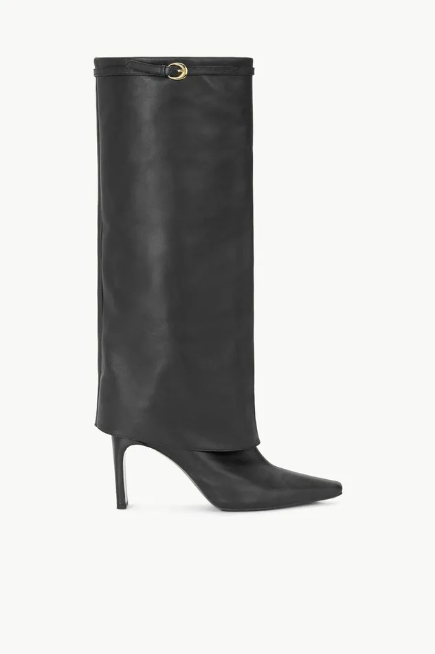 STAUD WALLY FOLDOVER HIGH HEEL BOOT Black Women Boots