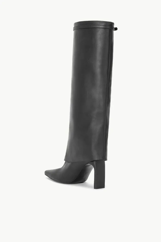 STAUD WALLY FOLDOVER HIGH HEEL BOOT Black Women Boots STAUD WALLY FOLDOVER HIGH HEEL BOOT Black Women Boots