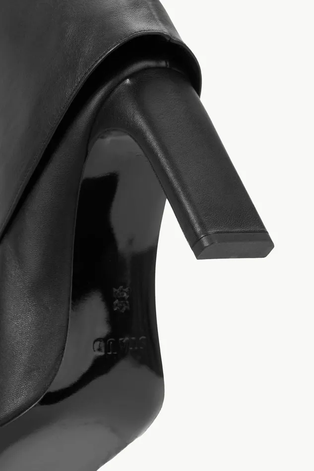 STAUD WALLY FOLDOVER HIGH HEEL BOOT Black Women Boots STAUD WALLY FOLDOVER HIGH HEEL BOOT Black Women Boots