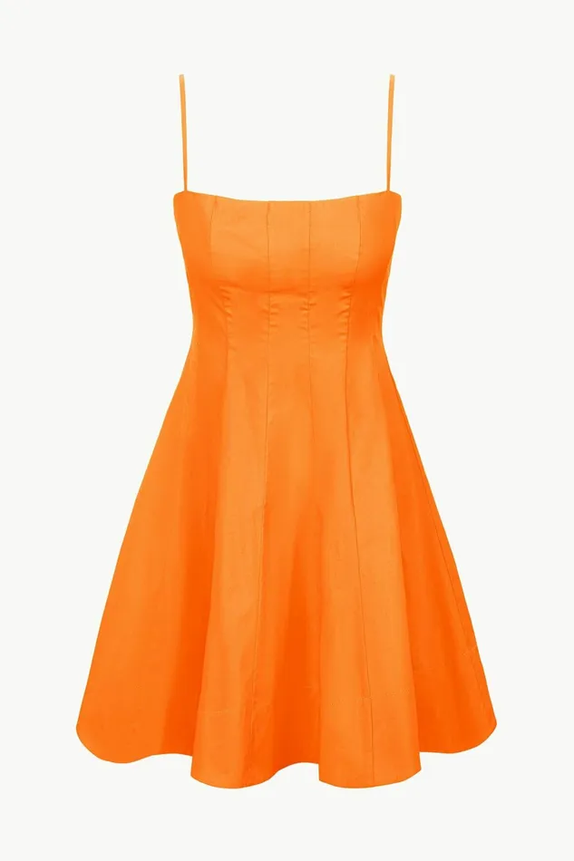 STAUD WYLIE MINI DRESS Apricot Women Dresses STAUD WYLIE MINI DRESS Apricot Women Dresses