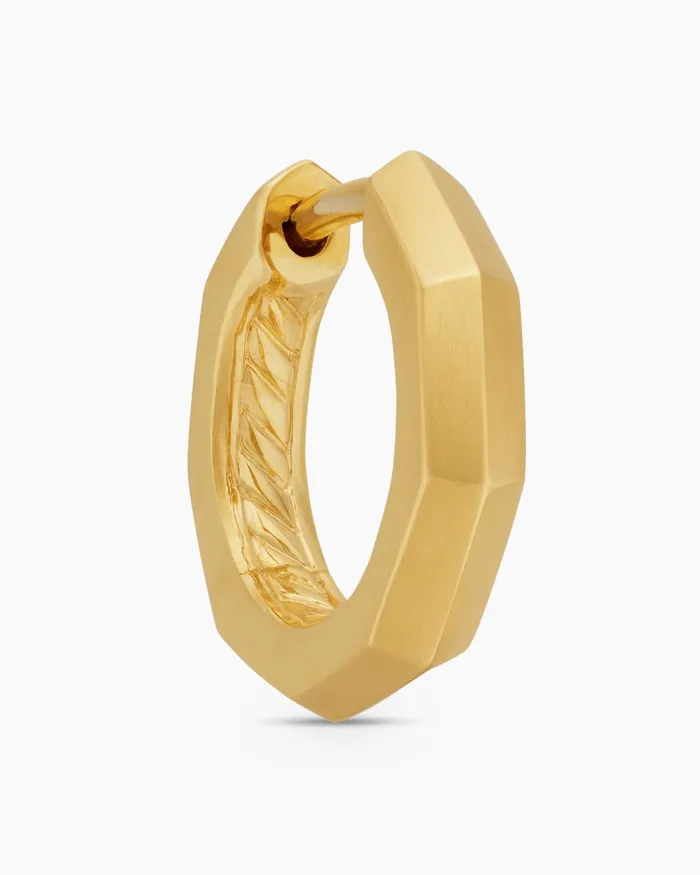 Stax Faceted Huggie Hoop Earrings In 18K Yellow Gold 137mm Women David Yurman Hoop Stax Faceted Huggie Hoop Earrings In 18K Yellow Gold 137mm Women David Yurman Hoop