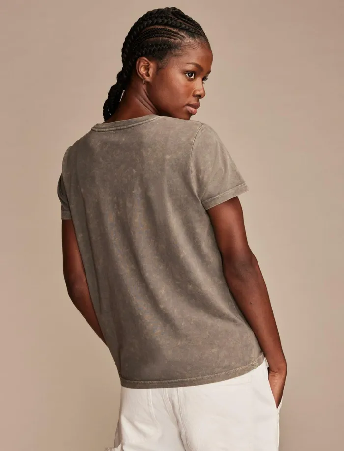Studded Lucky Classic Crew Castlerock Women Lucky Brand Graphic Tees