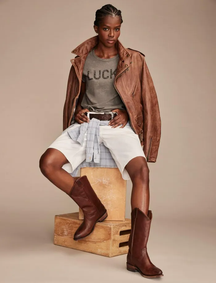 Studded Lucky Classic Crew Castlerock Women Lucky Brand Graphic Tees