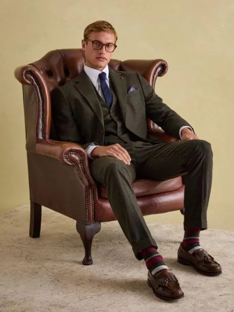 Suits and Tailoring Men Joules Green Slim Fit Texture Suit Jacket