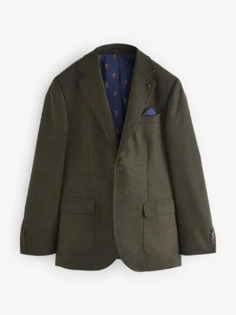 Suits and Tailoring Men Joules Green Slim Fit Texture Suit Jacket