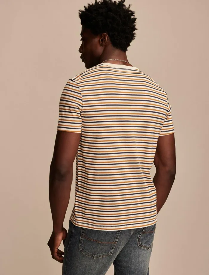 Supima Stripe Crew Multi Men Lucky Brand Shirts and Tops