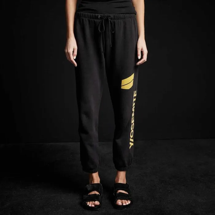 Sweat TopsBottoms Women James Perse YOSEMITE French Terry Sweatpant Black