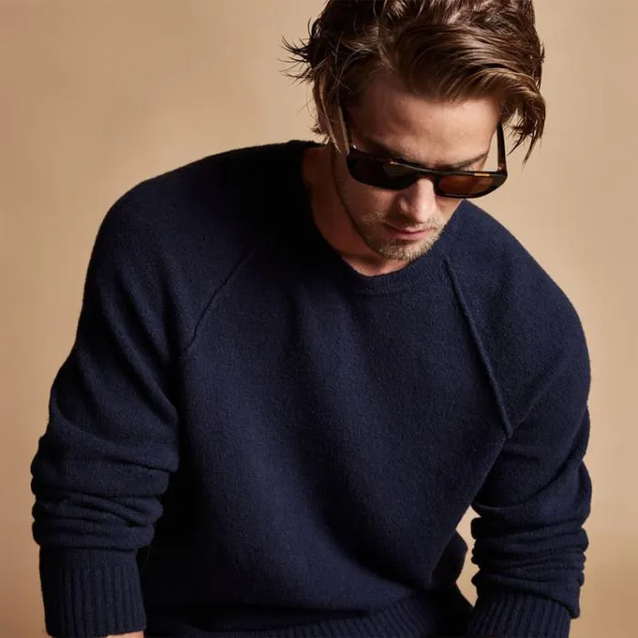 Sweaters Men James Perse Bayshore Cashmere Sweater Navy