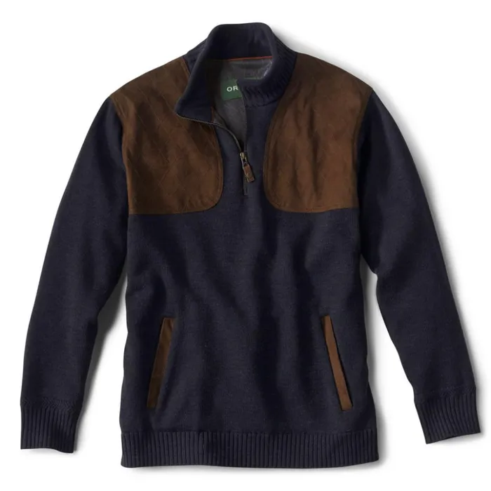 Sweaters Men Orvis Foul Weather QuarterZip Pullover Navy