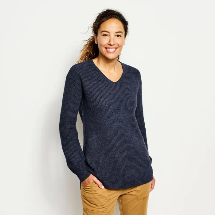 Sweaters Women Orvis Anywear VNeck Sweater Navy
