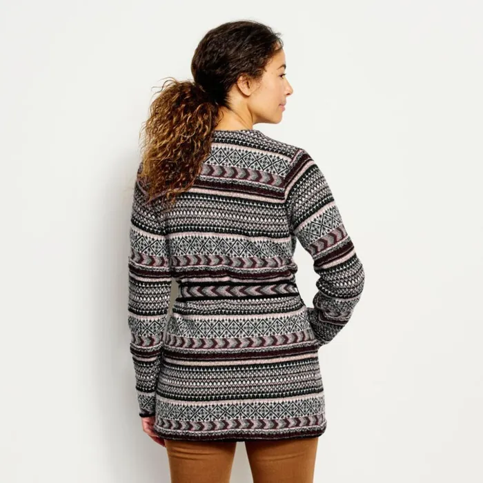 Sweaters Women Orvis Stowe Wrap Cardigan Naturalredwood Multi