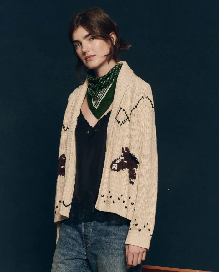 Sweaters Women The Great The Horse Lodge Cardigan Cream