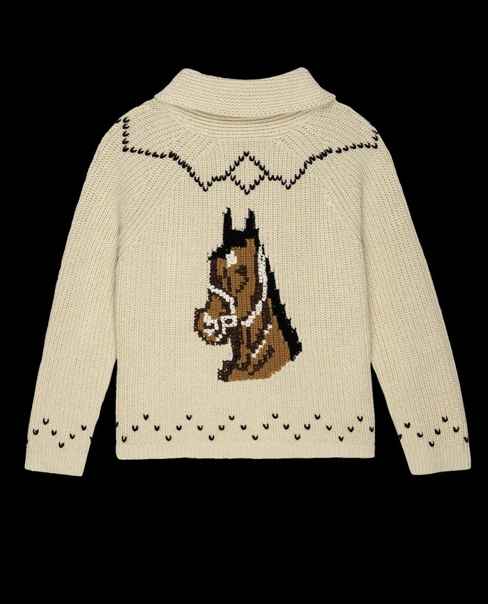 Sweaters Women The Great The Horse Lodge Cardigan Cream Sweaters Women The Great The Horse Lodge Cardigan Cream