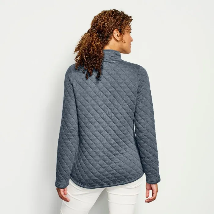 Sweatshirts Women Orvis Quilted Turtleneck Sweatshirt Oatmeal Heather