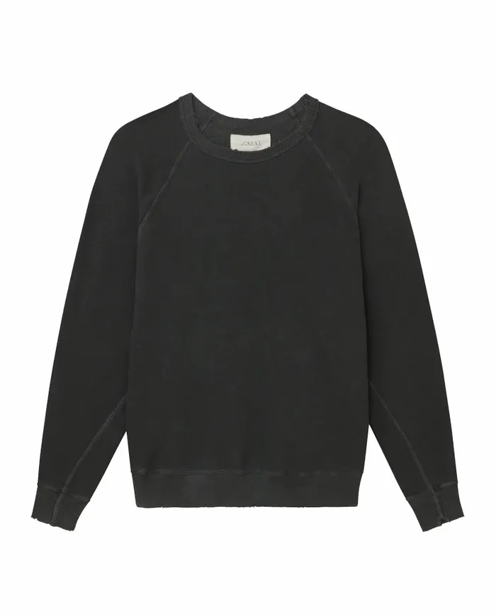 Sweatshirts Women The Great The College Sweatshirt Washed Black Sweatshirts Women The Great The College Sweatshirt Washed Black