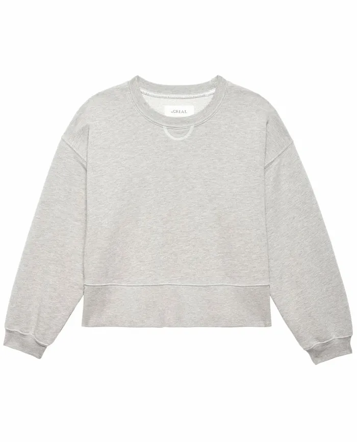 Sweatshirts Women The Great The League Sweatshirt Lofty Heather Grey Sweatshirts Women The Great The League Sweatshirt Lofty Heather Grey