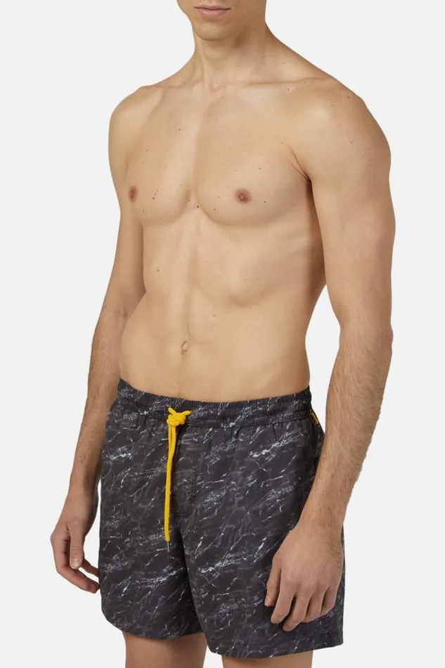 Swim Shorts Men Boggi Milano Swimsuit With Marble Effect Print Black Swim Shorts Men Boggi Milano Swimsuit With Marble Effect Print Black