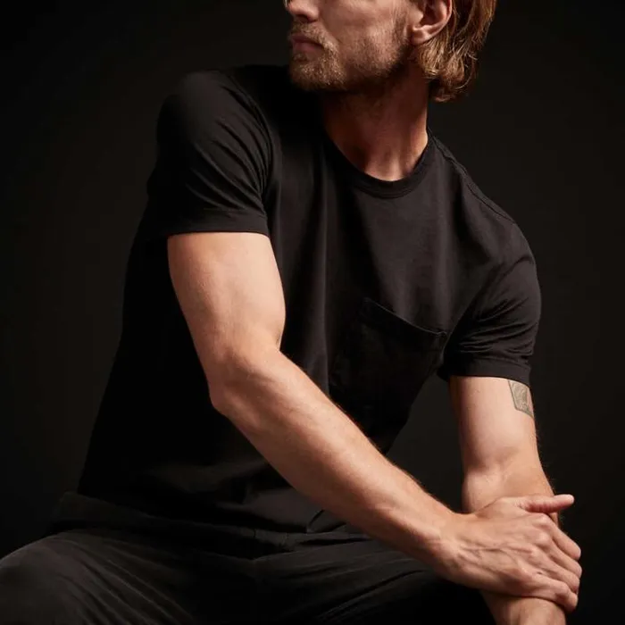 TShirts Men James Perse Lightweight Jersey Pocket Tee Black