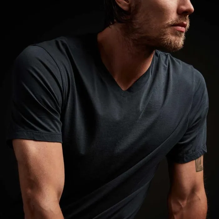 TShirts Men James Perse Luxe Lotus Jersey V Neck French Navy
