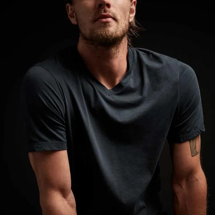 TShirts Men James Perse Luxe Lotus Jersey V Neck French Navy