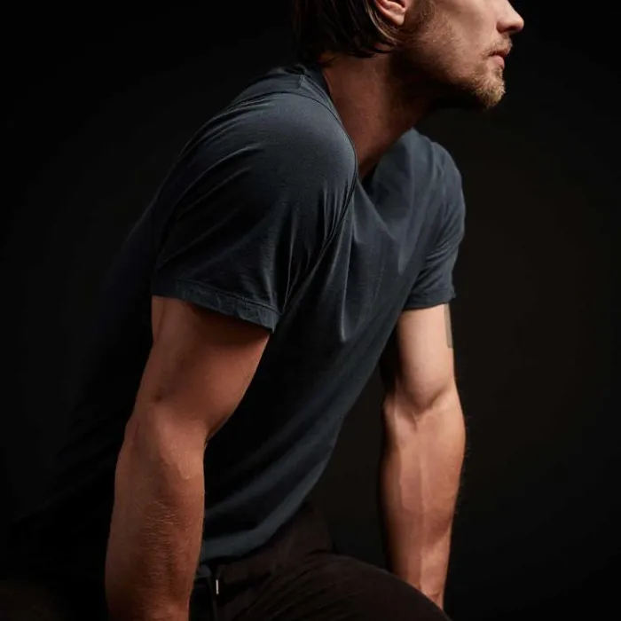 TShirts Men James Perse Luxe Lotus Jersey V Neck French Navy