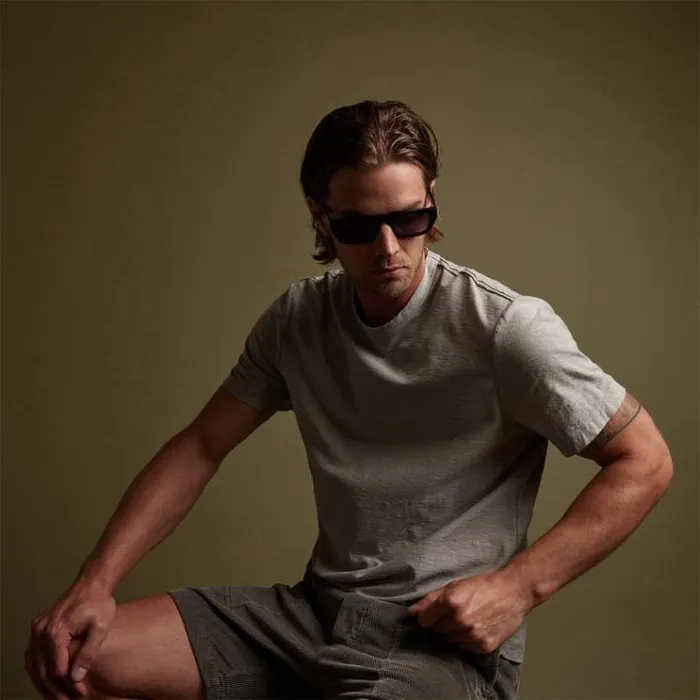 TShirts Men James Perse Reverse Slub Jersey Short Sleeve Crew Silt Pigment