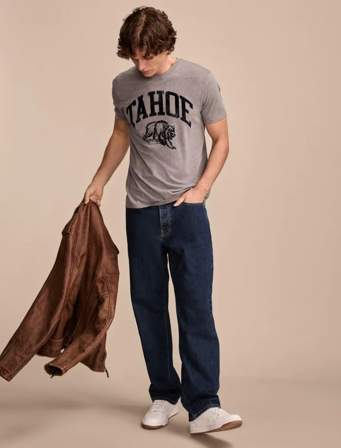 Tahoe Heather Grey Men Lucky Brand Graphic Tees
