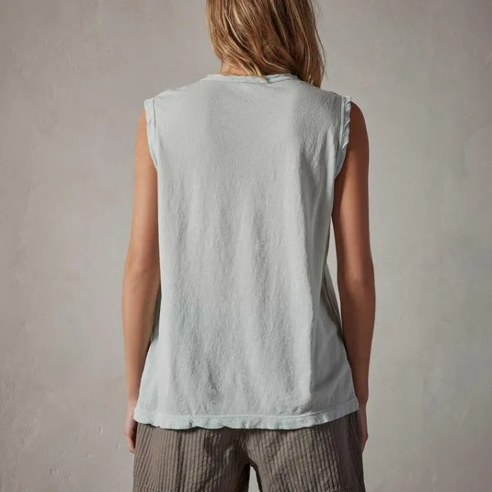 Tanks Women James Perse Crepe Jersey Muscle Crew Ocean Spray