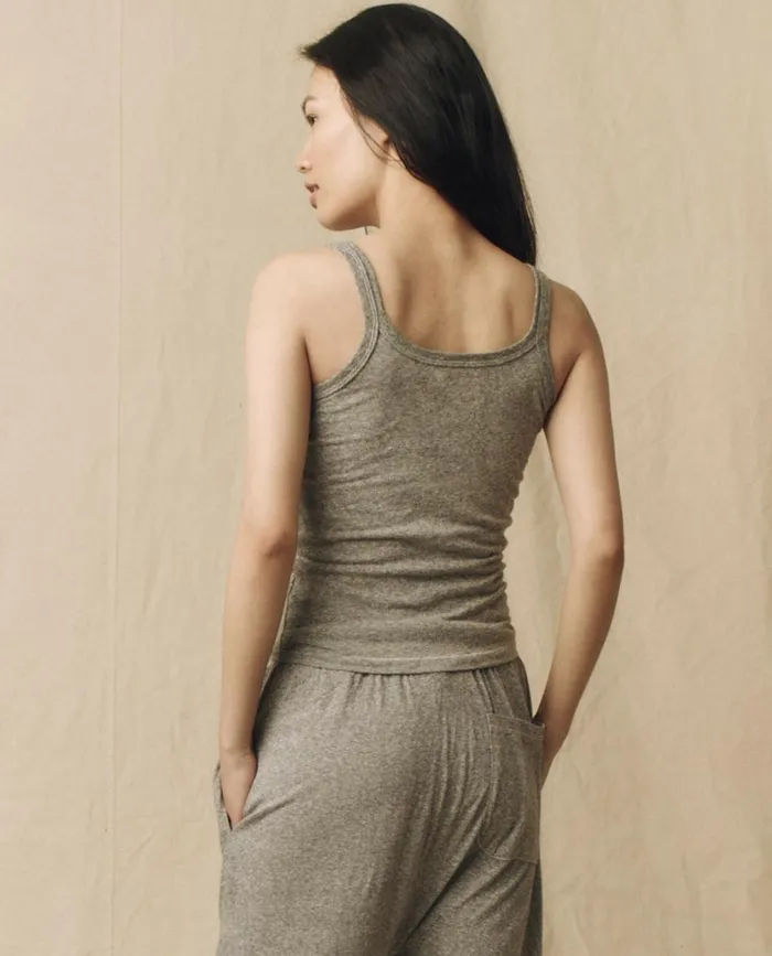Tanks Women The Great The Slim Tank Solid Heather Grey Tanks Women The Great The Slim Tank Solid Heather Grey