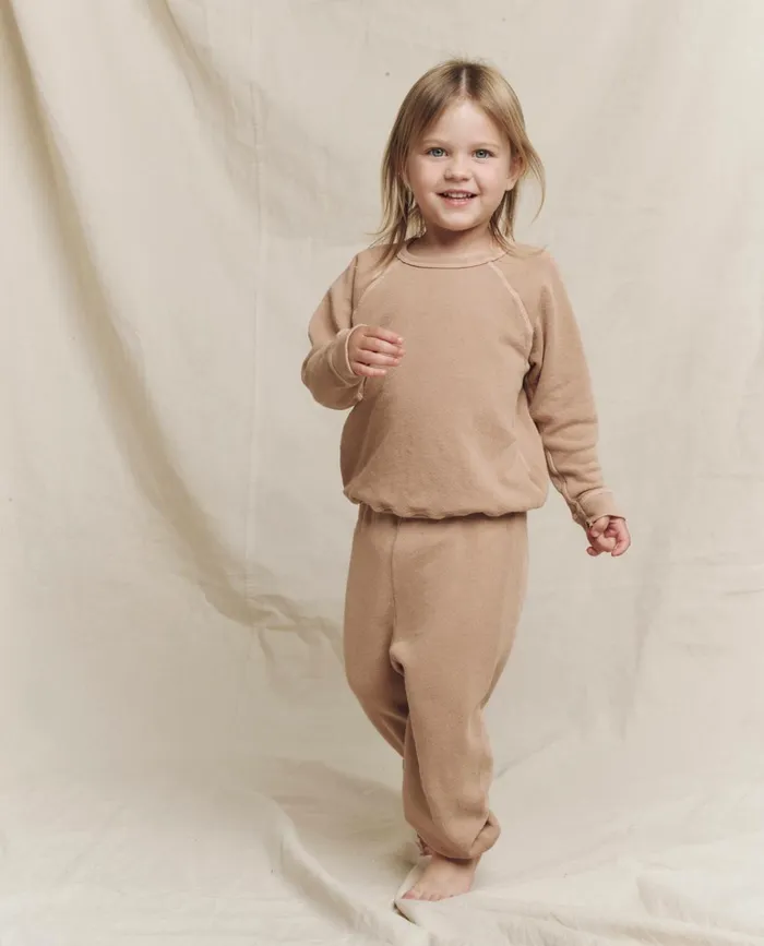 Tees and Sweats Kids The Great The Little College Sweatshirt Solid Biscotti Tees and Sweats Kids The Great The Little College Sweatshirt Solid Biscotti