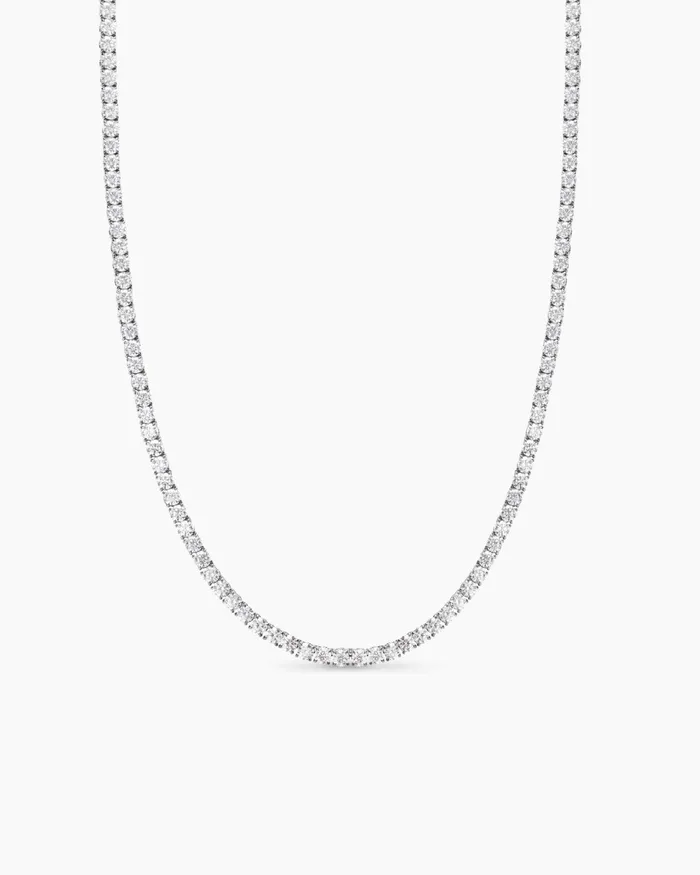 Tennis Necklace In 18K White Gold With Diamonds 4mm Women David Yurman Statement Tennis Necklace In 18K White Gold With Diamonds 4mm Women David Yurman Statement