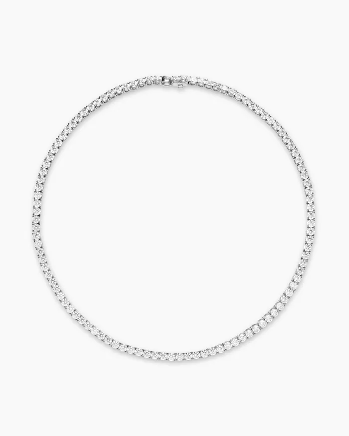 Tennis Necklace In 18K White Gold With Diamonds 4mm Women David Yurman Statement Tennis Necklace In 18K White Gold With Diamonds 4mm Women David Yurman Statement