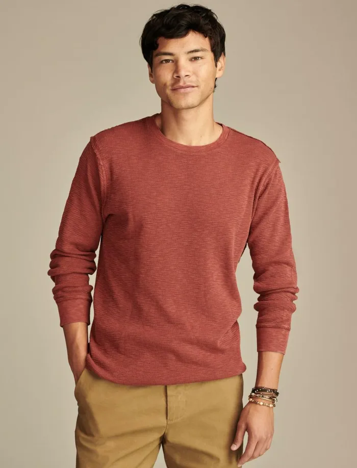 Thermal Crew Fired Brick Men Lucky Brand Shirts and Tops