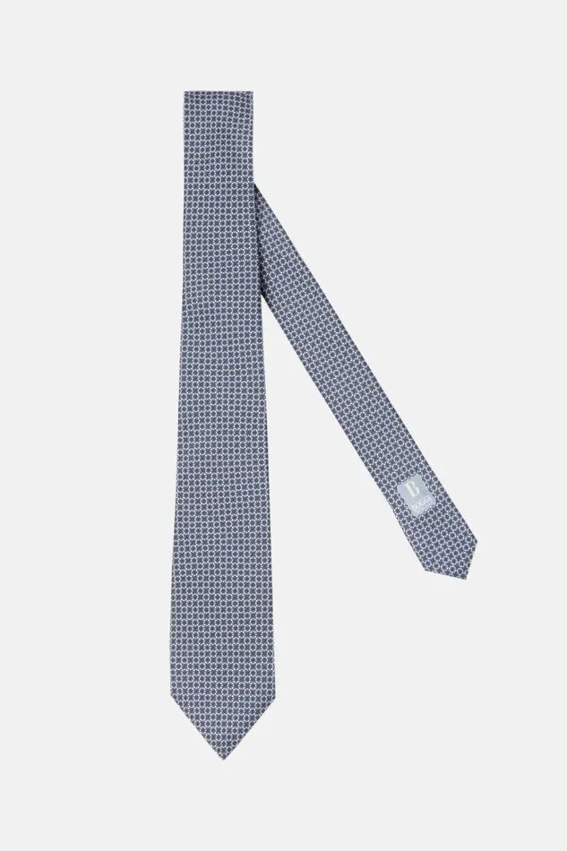 Ties Men Boggi Milano Geometric Motif Silk Tie Light Blu