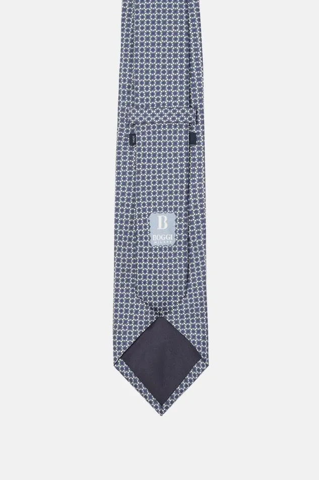 Ties Men Boggi Milano Geometric Motif Silk Tie Light Blu Ties Men Boggi Milano Geometric Motif Silk Tie Light Blu