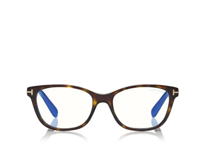 TOM FORD Blue Block Collection Women BLUE BLOCK SOFT SQUARE OPTICALS Dark Havana TOM FORD Blue Block Collection Women BLUE BLOCK SOFT SQUARE OPTICALS Dark Havana