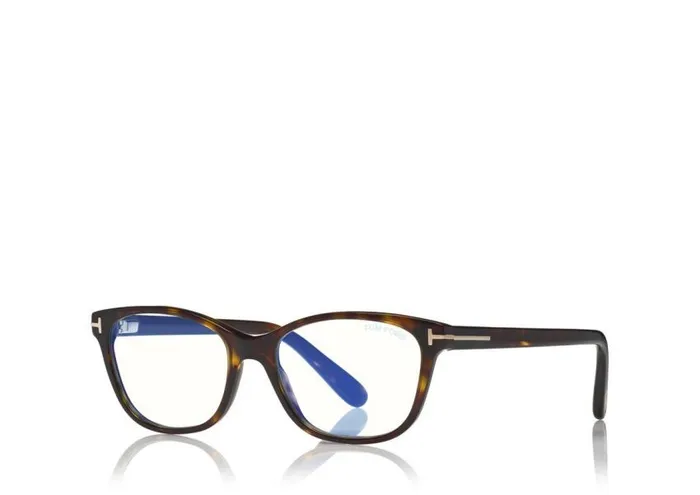 TOM FORD Blue Block Collection Women BLUE BLOCK SOFT SQUARE OPTICALS Dark Havana TOM FORD Blue Block Collection Women BLUE BLOCK SOFT SQUARE OPTICALS Dark Havana