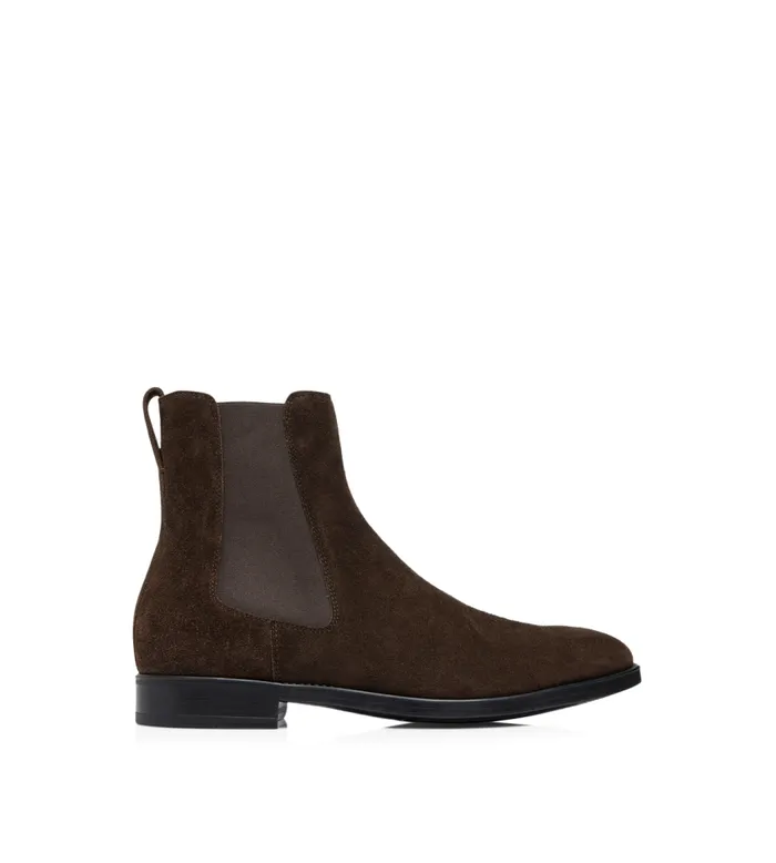 TOM FORD Boots Men SUEDE ROBERT CHELSEA BOOT Chocolate