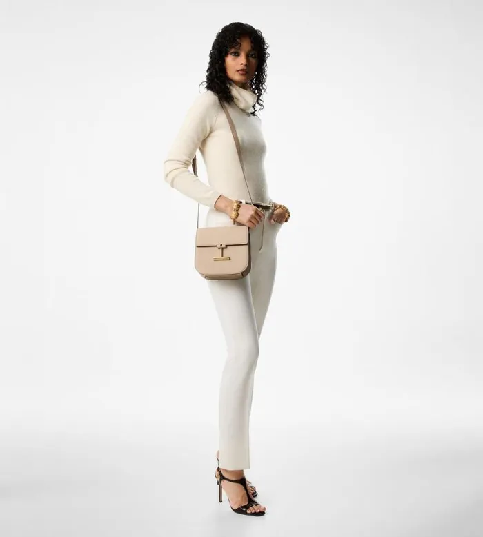 TOM FORD Cross Body Bags Women GRAIN LEATHER TARA MINI CROSSBODY Silk Taupe TOM FORD Cross Body Bags Women GRAIN LEATHER TARA MINI CROSSBODY Silk Taupe