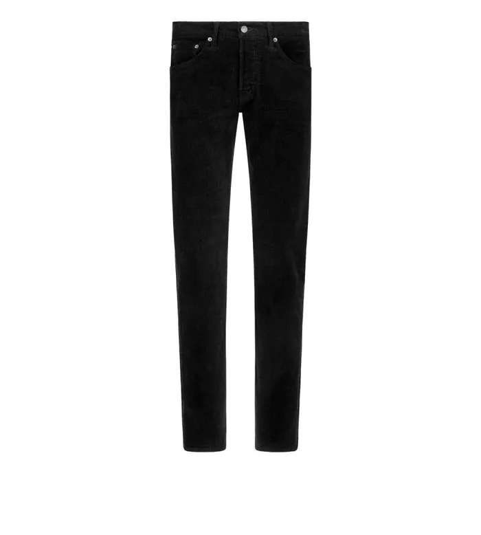 TOM FORD Denim Men 12 WAVES CORD STANDARD FIT DENIM Black
