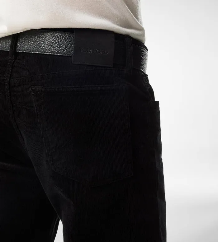 TOM FORD Denim Men 12 WAVES CORD STANDARD FIT DENIM Black TOM FORD Denim Men 12 WAVES CORD STANDARD FIT DENIM Black
