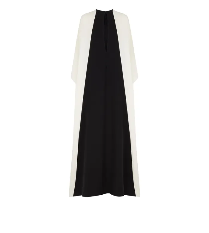 TOM FORD Dresses Women DOUBLE GEORGETTE STRETCH KAFTAN Ecru Black