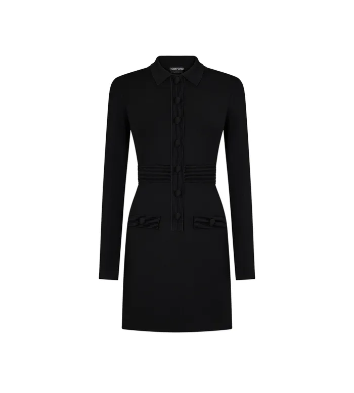 TOM FORD Dresses Women FULL MILANO STRETCH VISCOSE POLO MINI DRESS Black
