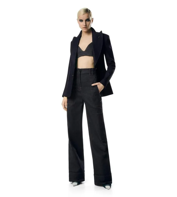 TOM FORD Jackets Women LIGHTWEIGHT DENIM SINGLE BREASTED JACKET Dark Indigo TOM FORD Jackets Women LIGHTWEIGHT DENIM SINGLE BREASTED JACKET Dark Indigo