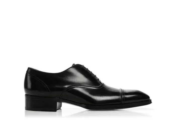 TOM FORD LaceUps Men GIANNI LACE UP CAP TOE Black