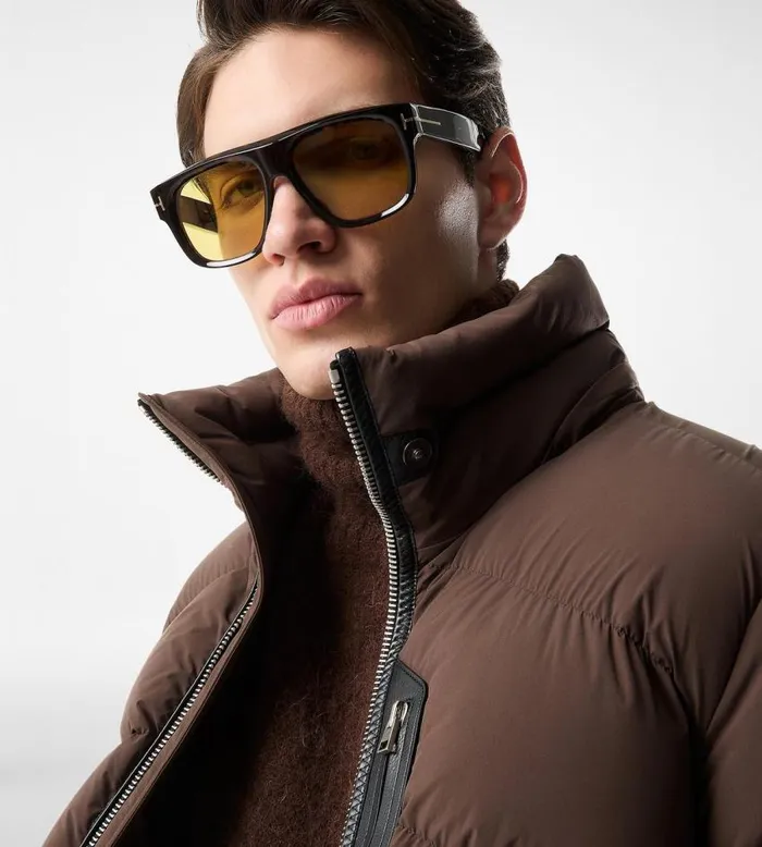 TOM FORD Outerwear Men LIGHT NYLON DOWN JACKET Chocolate TOM FORD Outerwear Men LIGHT NYLON DOWN JACKET Chocolate