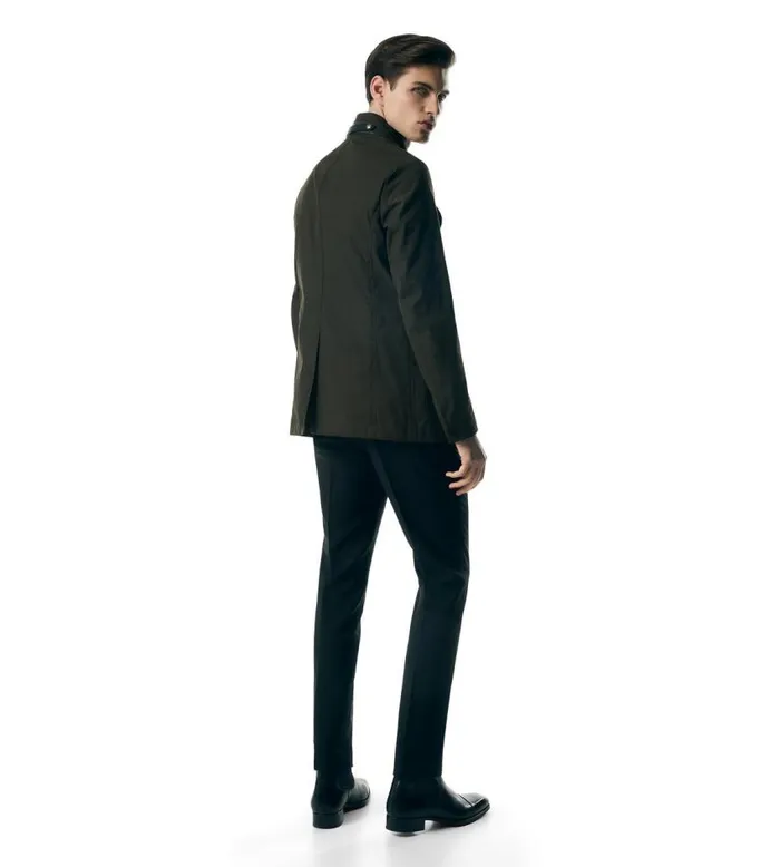 TOM FORD Outerwear Men TECHNICAL CANVAS TAILORED MILITARY JACKET Dark Olive TOM FORD Outerwear Men TECHNICAL CANVAS TAILORED MILITARY JACKET Dark Olive